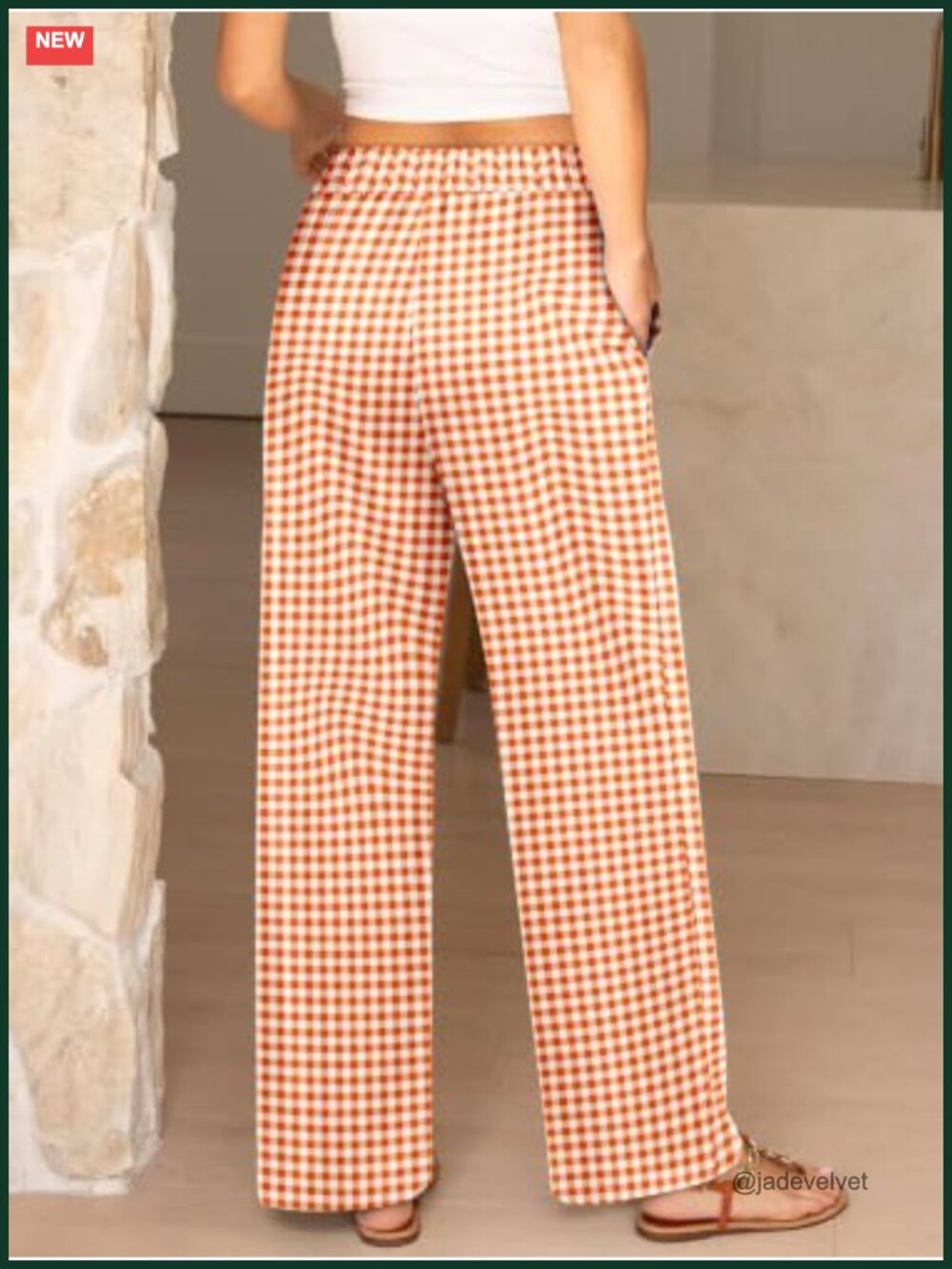 Wide Leg Palazzo Pants with Pockets Flowy Summer Trousers - Picture 2 of 4